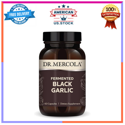 Dr Mercola Fermented Black Garlic 60 Capsules Antioxidant S-Allyl-Cysteine Suppl