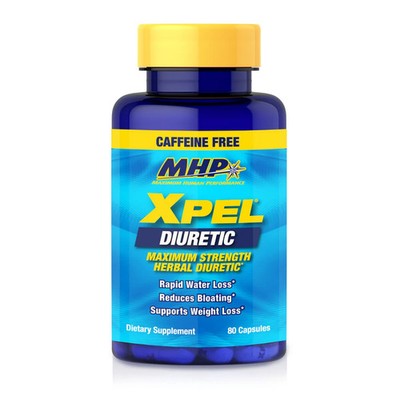 XPEL Diuretic, Maximum Strength, Caffeine Free , 80 Capsules