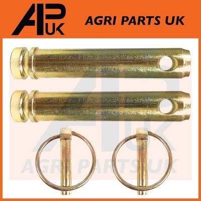 2x Oberlenkerbolzen mit Lynchbolzen 25mm x 90mm Kat 2 für Massey Case Ford Traktor