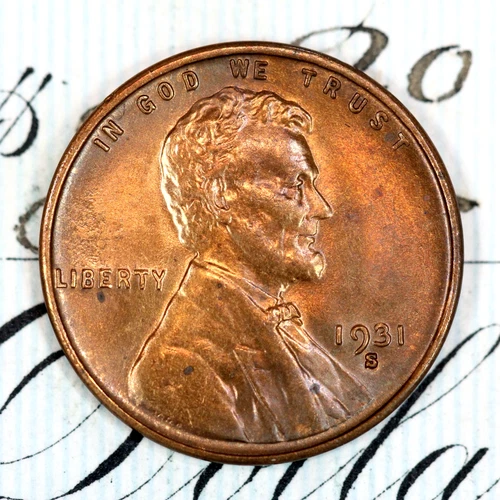 * 1931-S * SOLID+ GEM BU MS LINCOLN WHEAT PENNY * FROM ORIGINAL COLLECTION