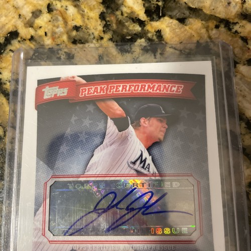 2010 Topps Peak Performance Auto Relics /50 Josh Johnson #PPAR-JJ Auto - Picture 8 of 8