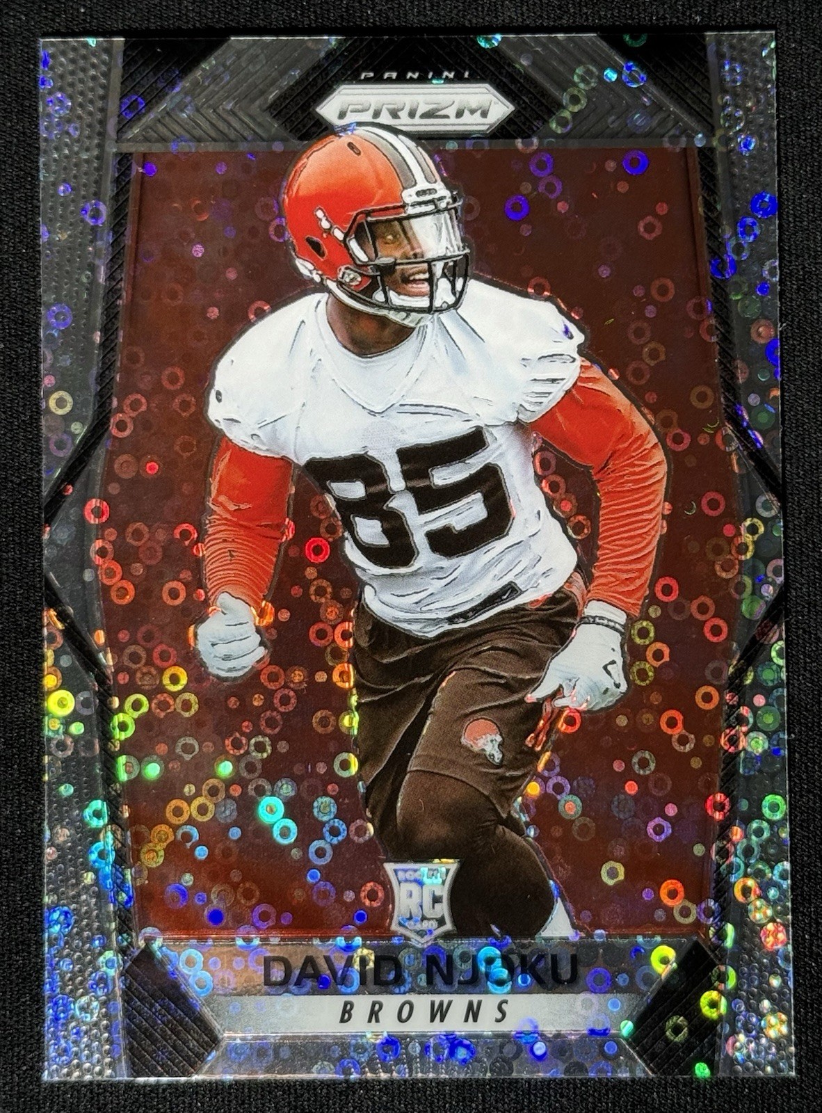 2017 Panini Prizm Rookies Disco Prizm David Njoku #201 Rookie Cleveland Browns