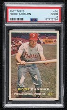 1957 Topps Richie Ashburn #70 PSA 2 HOF 16ez