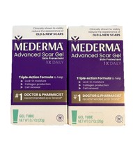 2 Pack of Mederma Advanced Scar Gel 0.7oz Skin Protectant Daily Exp 01/2028