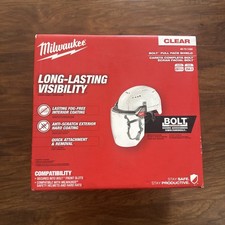 New In Box Milwaukee 48-73-1420 BOLT Full Face Shield Clear Dual Coat Lens