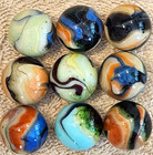 9 MINT Jabo Marbles from the "Eagles" Contract Run 11-11-08. 3/4".  Lot 0197 — photo 2