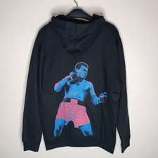 Contenders Boxing Muhammad Ali Black Full Zip Hoodie Men's Medium Huge Graphic