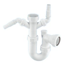 McAlpine WM11V 75mm Water Seal Silentrap Adjustable Inlet Tubular Swivel P Trap