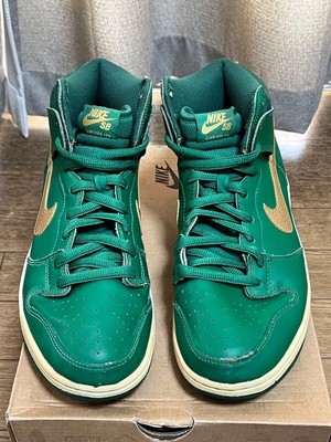Nike Dunk Sb Saint Patrick s Day 2013 High 305050-373 Green (US11/UK10/29,0cm)