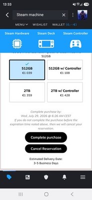 Steam Machine 512gb Kaufoption Sofort Verfügbar (bis 29.07)