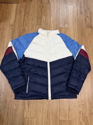 Marine Layer Archive Moritz Jacket Mens Large L Full Zip Colorblock Puffer Blue