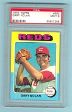 1975 TOPPS #562 Gary Nolan Cincinnati REDS PSA Mint 9 Graded
