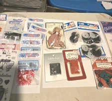  Lot of Mixed Craft Supplies New Vintage Assorted Crafting Items Beads And More