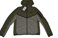 AUTHENTIC Nike Tech Men's Fleece Windrunner Full-Zip Jacket All Sizes GREEN NWT