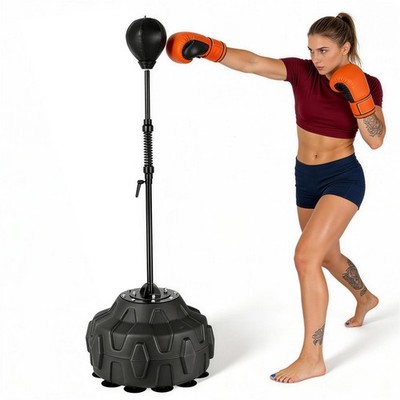 Punching Speed Bag W/Stand Boxing Reflex Ball Adjustable Height Fitness Training