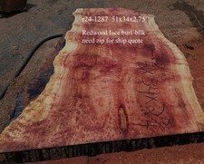 Redwood Lace Burl  DIY  Live Edge  Desk  Table  R24-1287
