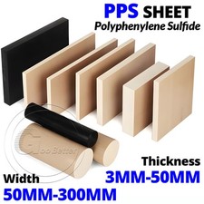 PPS Sheet Plastic Plate Polyphenylene Sulfide Board 50-300mm Width, GF40