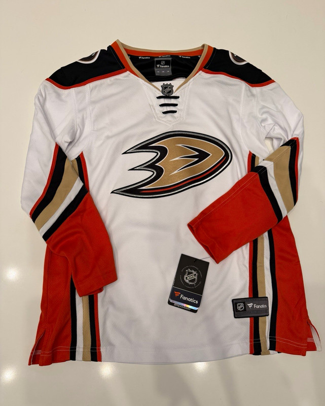 Fanatics Anaheim Ducks Women’s Away Breakaway Jersey M White Orange NHL