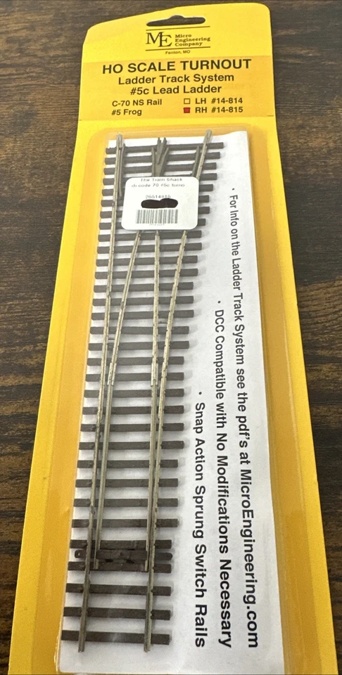Micro Engineering HO Scale #14-815 Ladder Track System #5C Lead ladder RIGHT #5 - Image 2 of 4