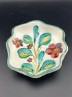 Vintage 4 1/2” Wavy Edged Round Italian HandPainted Pottery  Dish Italy 3575 — photo 1