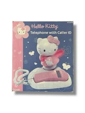 Rare Sanrio Hello Kitty Telephone Landline Angel W/ Caller ID Light Up NEW 2003