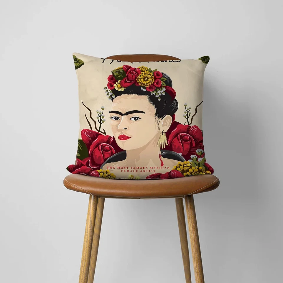 Kissenbezug Frida Kahlo Kunst Druck Baumwolle 30-70cm Wanddeko - Bild 2 von 4