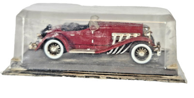 Del Prado Duesenberg J Spider Maßstab 1:43 weinrot rot klassisches Druckgussauto in Schachtel.