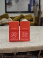 Nails.INC x Sensationail GelLED Gel Nail Polish Coral Me Crazy Coral Pink 2 PCS