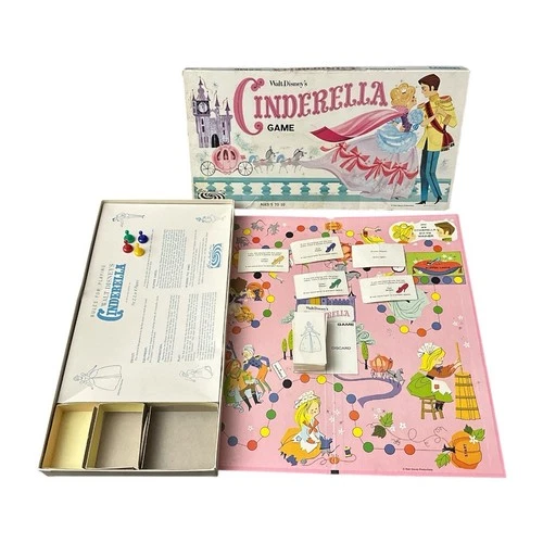 1965 Walt Disney’s Cinderella Board Game Parker Brothers Complete Vintage