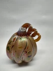 Vintage Art Glass Pumpkin Paperweight Very Colorful 4-1/2"