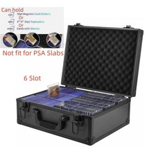 6 Slot Graded Card Case Storage Box for 3x4 T...