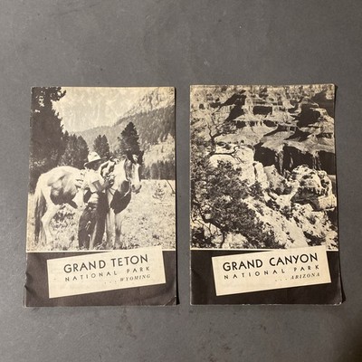 1940 GRAND CANYON TETON NATIONAL PARK, Arizona Guide Book Map Brochure