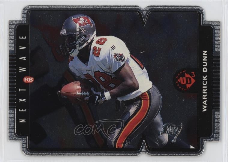1998 Upper Deck UD3 Next Wave Die-Cut /1000 Warrick Dunn #121 u9x