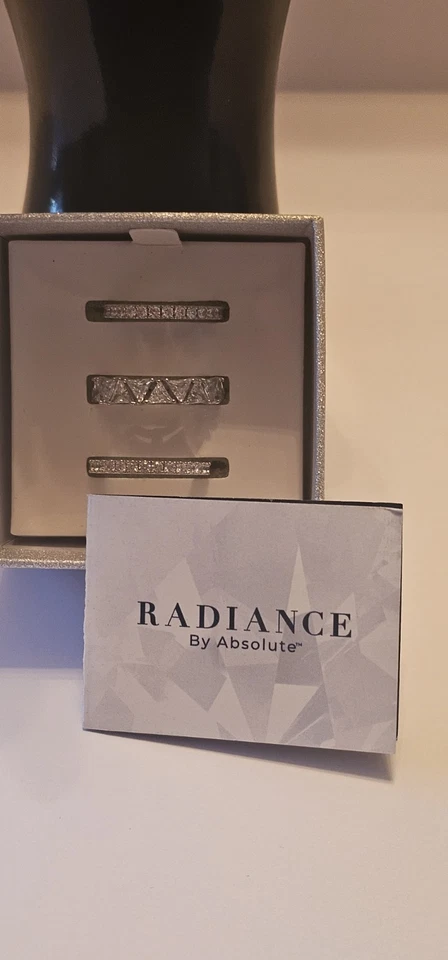 Set Of 3 Radiance Eternity Rings By Absolute, HSN, size 6 - Image 2 of 4