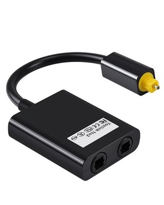 Toslink Splitter 1 in 2 Out Optischer Kabel Audioverteilung