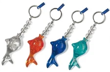Koziol KUNO Key Ring - Cute Fish Blowing Bubbles Design - Choice of 4 Colors