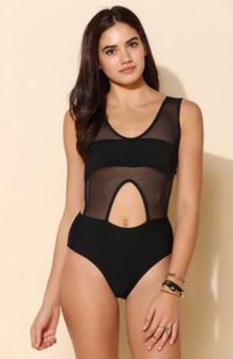 NWT $185 Free People x Lisa Maree Cut Out Mesh One Piece Swim Suit SZ M Z350-8