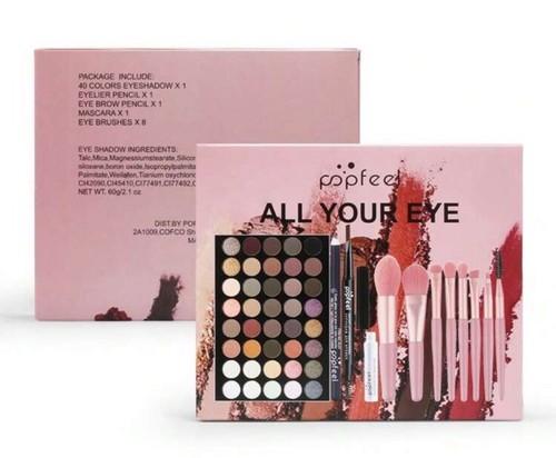 40 Colors Makeup Palette Kit Eyeshadow Powder Blush Brushes Makeup Gift Set - Picture 2 of 6