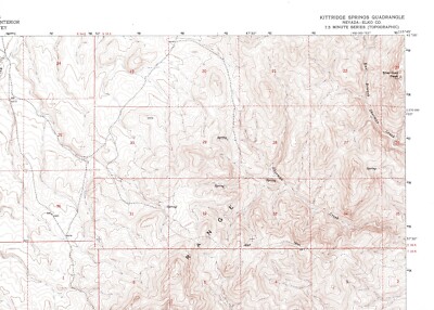 Kittridge Springs, Nevada 1962 Vintage USGS Topo Map 7.5 Quadrangle Topographic