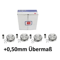 4X Kolben +0,50Mm ÜBermaß Ø83,50Mm FüR Mercedes Benz 2.0 Turbo M270.920 13001000