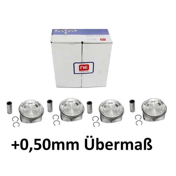 4X Kolben +0,50Mm ÜBermaß Ø83,50Mm FüR Mercedes Benz 2.0 Turbo M270.920 13001000-image