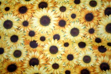SUNFLOWERS - SUNFLOWERS - SUNFLOWERS - 100 COTTON FABRIC
