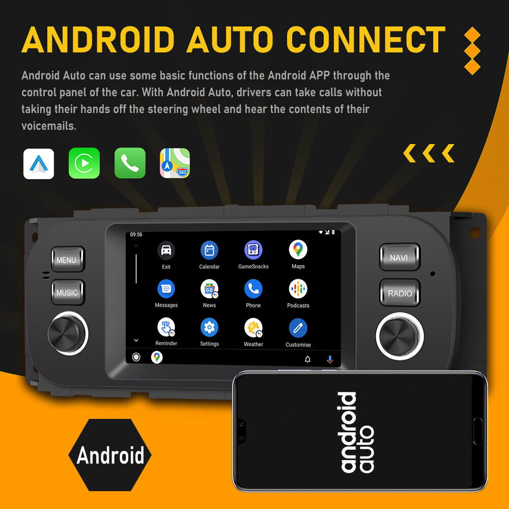 264GB CarPlay Android 13 Autoradio Für Jeep Chrysler Dodge GPS Navi WiFi BT