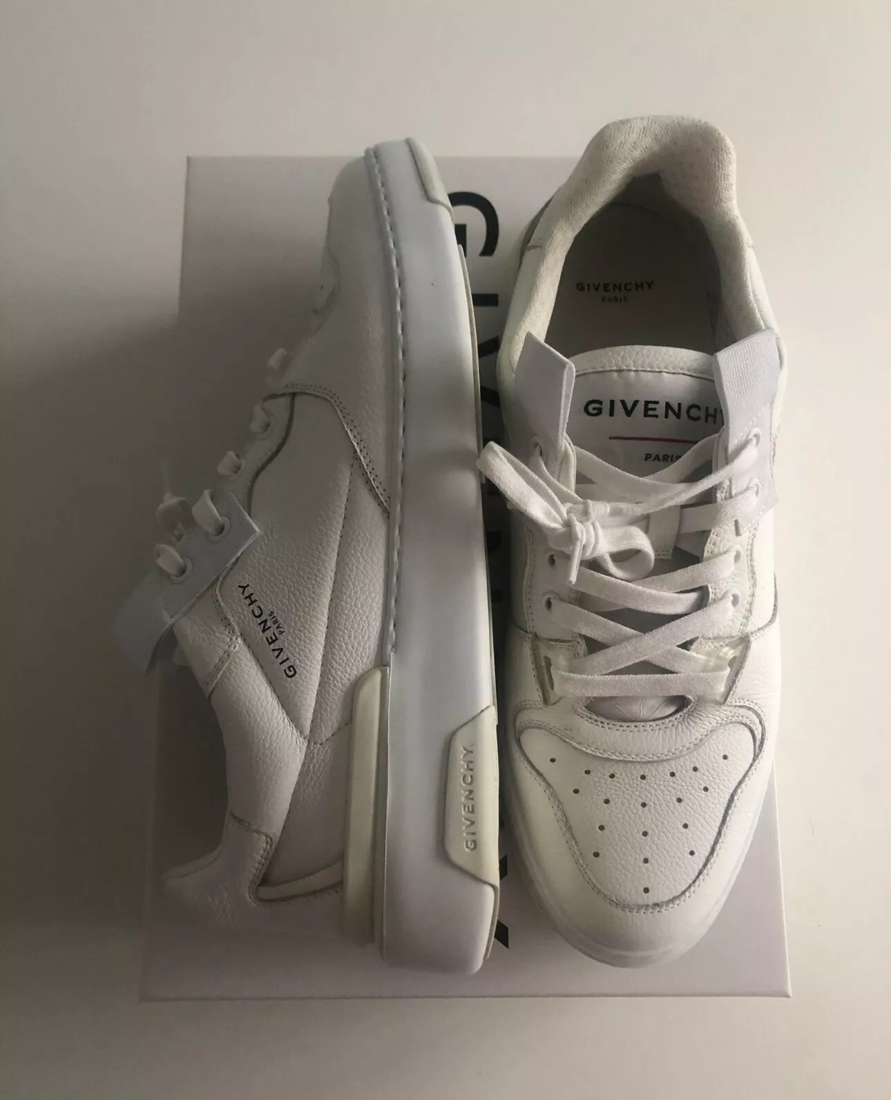 Baskets homme Givenchy cuir blanc logo taille 9,5 42,5 supreme blanc galet