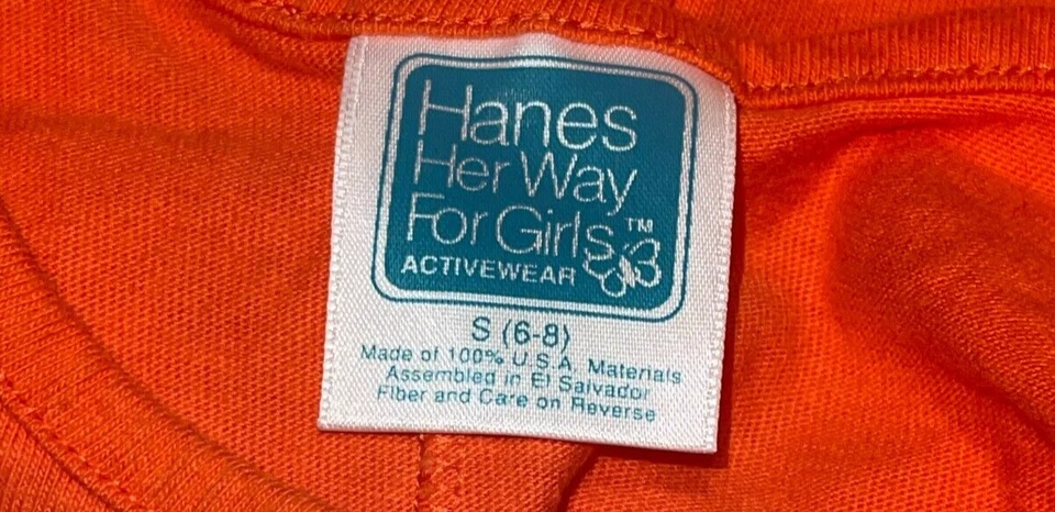 Mono Hanes Her Way para niñas ropa deportiva naranja de una pieza talla pequeña 6-8 Foto 3 de 3