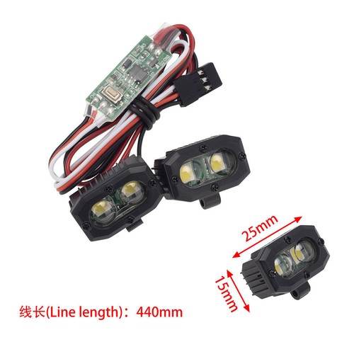 For 1/10 RC SCX10 90046 TRX4 TRX6 Gen8 RC Car LED Lights Headlight Spotlight - Picture 12 of 19