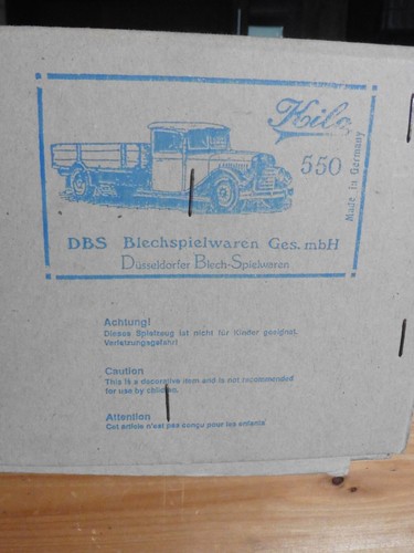 DBS Blechspielwaren / Blechauto - Pritschen LKW Kilo 550 / OVP - Bild 12 von 12