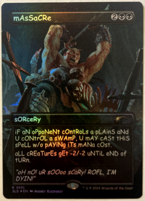 MTG Massacre RAINBOW FOIL Secret Lair Drop 9991 NM | eBay