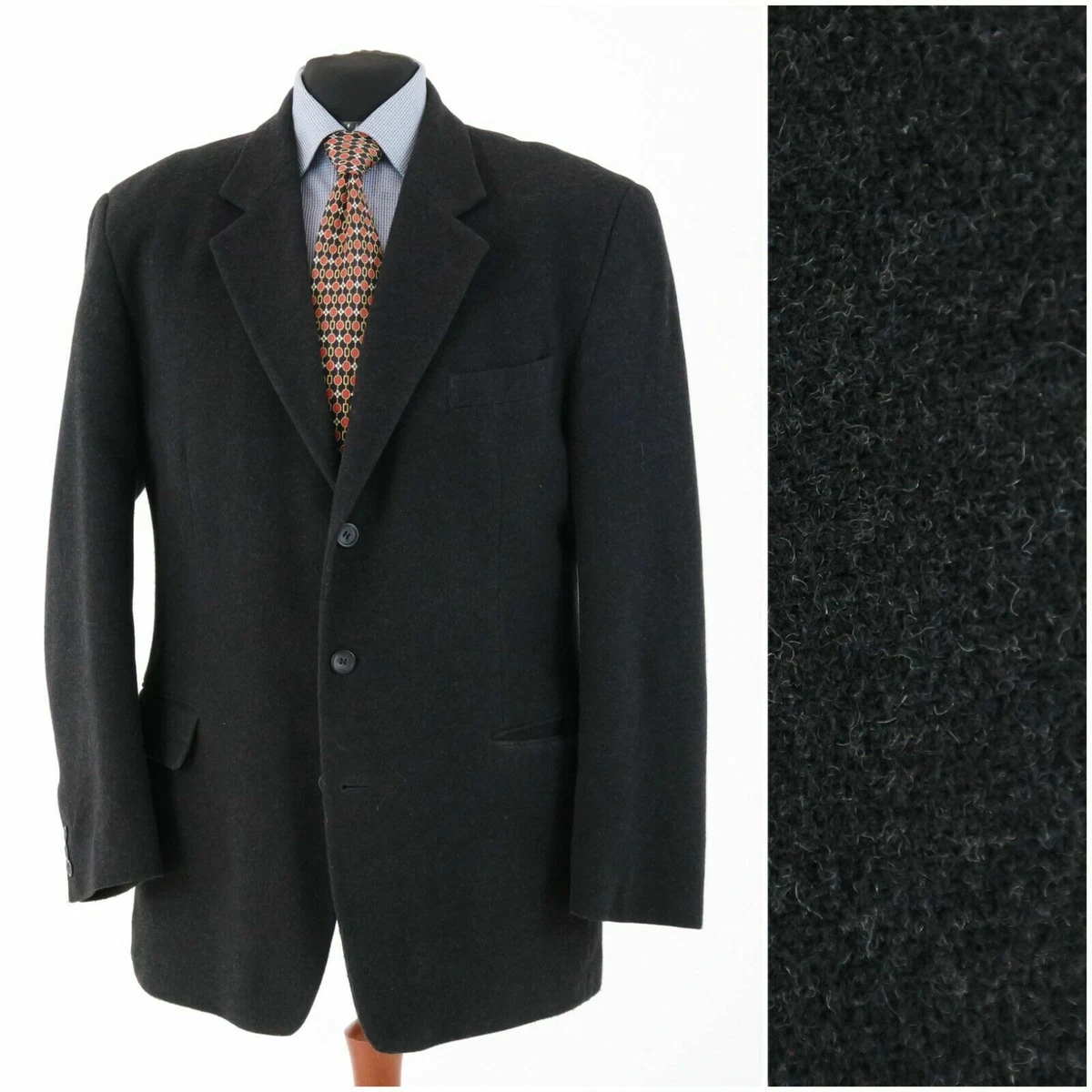 Mens black deals cashmere sport coat