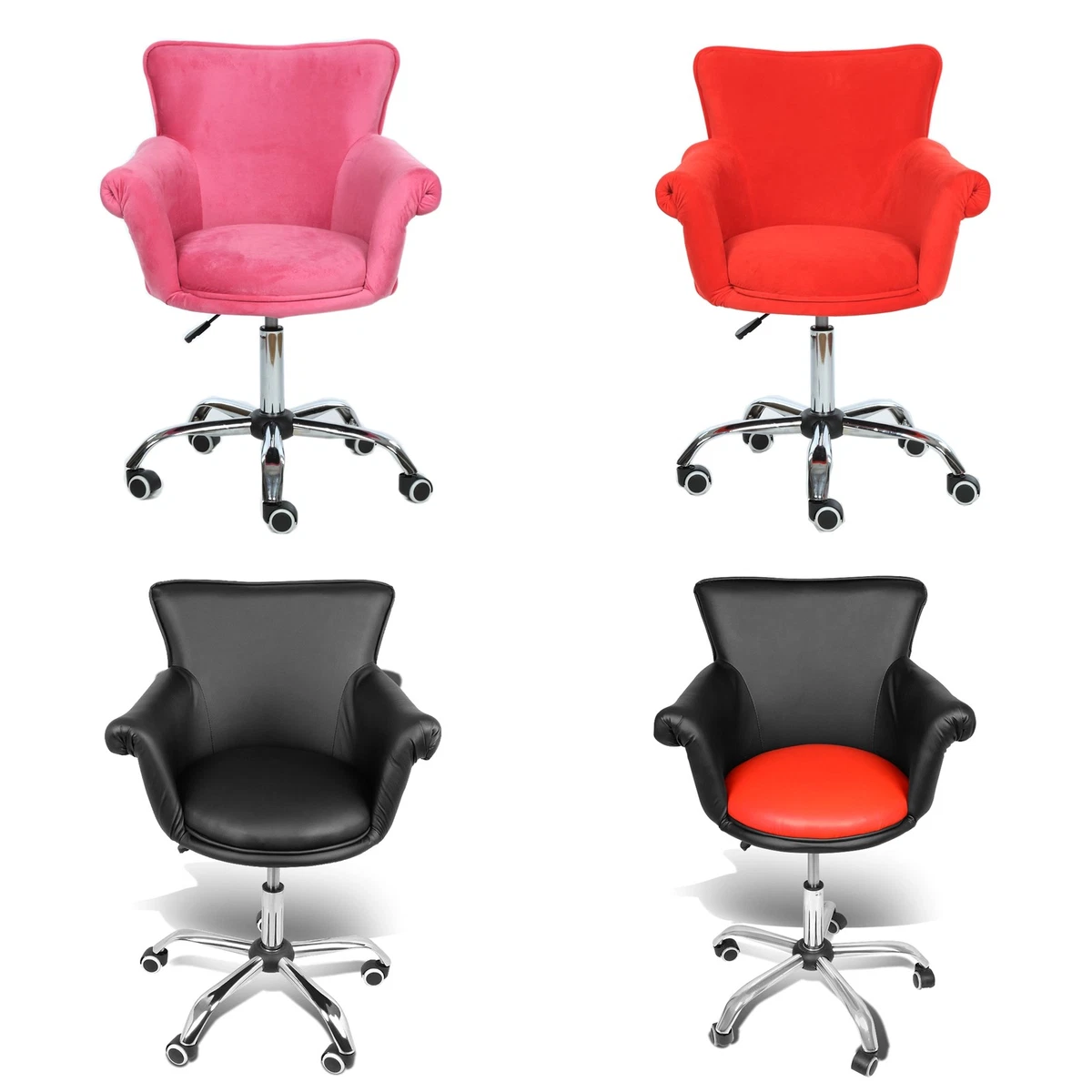 Microfiber Beauty Nail Salon Chair Bar stool Spa Vanity Seat Swivel Commercial